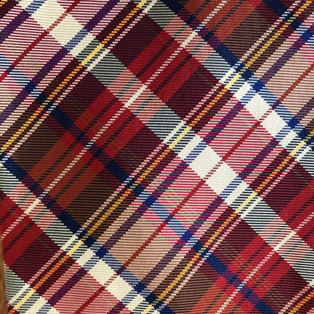 Brooks Brothers Silk Tie Red Plaid Tartan Mens Necktie Made in USA